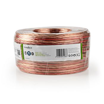 CAGW6000TR250 Speaker-kabel | 2 x 6.00 mm² | cca | 25.0 m | rond | pvc | transparant | folieverpakking  foto