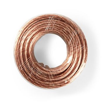 CAGW6000TR250 Speaker-kabel | 2 x 6.00 mm² | cca | 25.0 m | rond | pvc | transparant | folieverpakking Verpakking foto