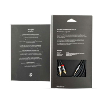 CATB22200GY20 Stereo-audiokabel | 3,5 mm male | 2x rca male | verguld | 2.00 m | rond | grijs / gun metal grijs |  Verpakking foto