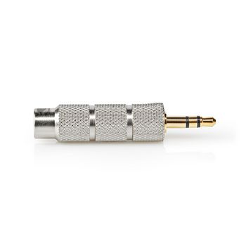 CATB22935GD Stereo-audioadapter | 3,5 mm male | 6,35 mm female | verguld | recht | metaal | goud / metaal | 1 st Product foto