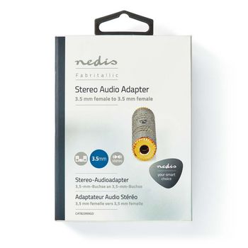 CATB22950GD Stereo-audioadapter | 3,5 mm female | 3,5 mm female | verguld | recht | aluminium | goud / metaal |   foto
