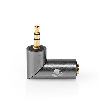 CATB22975GY Stereo-audioadapter | 3,5 mm male | 3,5 mm female | verguld | recht | metaal | goud / gun metal grij Product foto