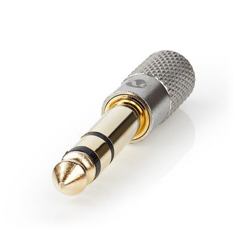 CATB23930GD Stereo-audioadapter | 6,35 mm male | 3,5 mm female | verguld | recht | aluminium | goud / metaal | 1 Product foto