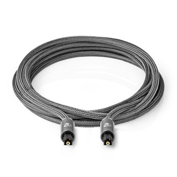 CATB25000GY50 Optische audiokabel | toslink male | toslink male | 5.00 m | rond | gevlochten | gun metal grijs | c Product foto