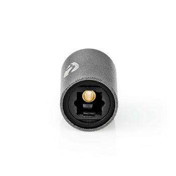 CATB25950GY Toslink-adapter | toslink female | toslink female | recht | metaal | gun metal grijs | 1 stuks | doo Product foto