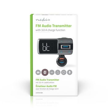 CATR101BK Fm-audiotransmitter voor auto | zwanenhals | handsfree bellen | 2.0 \