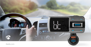 CATR101BK Fm-audiotransmitter voor auto | zwanenhals | handsfree bellen | 2.0 \