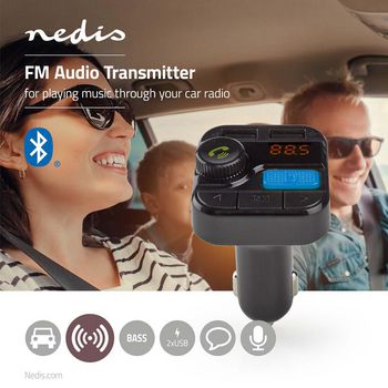 CATR121BK Fm-audiotransmitter voor auto | gefixeerd | handsfree bellen | 0.8 \