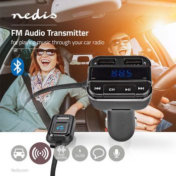 CATR123BK Fm-audiotransmitter voor auto | gefixeerd | handsfree bellen | 0.8 \