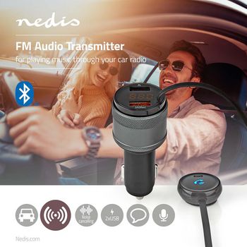 CATR124BK Fm-audiotransmitter voor auto | gefixeerd | handsfree bellen | 0.8 \