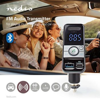 CATR130BK Fm-audiotransmitter voor auto | kantelbaar | handsfree bellen | 1.1 \