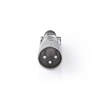 CAVC15904ME Xlr-connector | recht | male | vernikkeld | solderen | diameter kabelinvoer: 7.0 mm | metaal | zilve Product foto