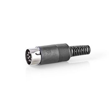 CAVC20903BK Din-connector | recht | male | vernikkeld | twist-on | diameter kabelinvoer: 6.0 mm | polyvinylchlor Product foto