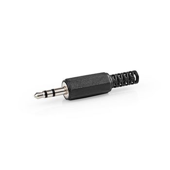 CAVC22900BK 3,5 mm audioconnector | recht | male | vernikkeld | solderen | diameter kabelinvoer: 4.0 mm | polyvi Product foto