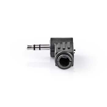 CAVC22902BK Jack-stereoconnector 90° haaks | 3,5 mm male | 25 stuks | zwart Product foto