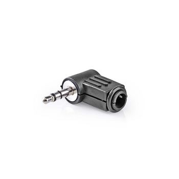 CAVC22902BK Jack-stereoconnector 90° haaks | 3,5 mm male | 25 stuks | zwart Product foto