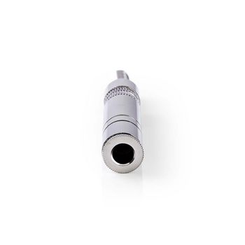 CAVC23910ME 6,35 mm audioconnector | recht | female | vernikkeld | soldeer | diameter kabelinvoer: 6.8 mm | meta Product foto