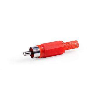 CAVC24905RD Rca-connector | recht | male | vernikkeld | soldeer | diameter kabelinvoer: 4.8 mm | polyvinylchlori Product foto