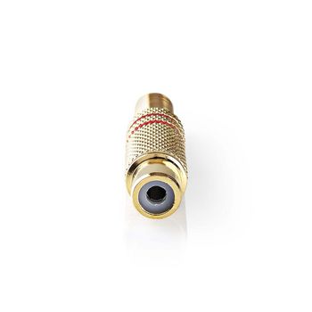 CAVC24910RDG Rca-connector | recht | female | verguld | soldeer | diameter kabelinvoer: 4.8 mm | metaal | goud/ro Product foto