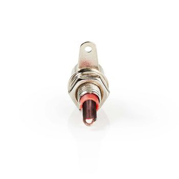 CAVC24922RD Rca-connector | recht | female | vernikkeld | soldeer | metaal | rood / zilver | 25 stuks | polybag Product foto