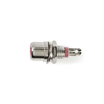 CAVC24922RD Rca-connector | recht | female | vernikkeld | soldeer | metaal | rood / zilver | 25 stuks | polybag