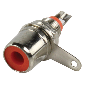 CC-115 Connector rca male metaal zilver/rood