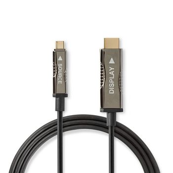 CCBG6410BK100 Actieve optische usb-kabel | usb-c™ male | hdmi™ connector | 18 gbps | 10.0 m | rond | p Product foto