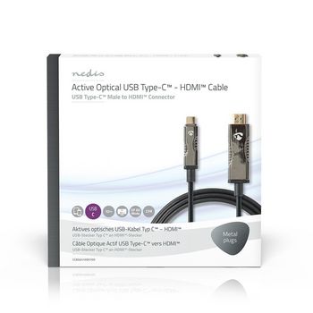 CCBG6410BK100 Actieve optische usb-kabel | usb-c™ male | hdmi™ connector | 18 gbps | 10.0 m | rond | p  foto