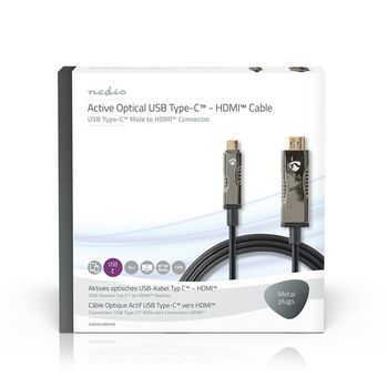 CCBG6410BK150 Actieve optische usb-kabel | usb-c™ male | hdmi™ connector | 18 gbps | 15.0 m | rond | p  foto