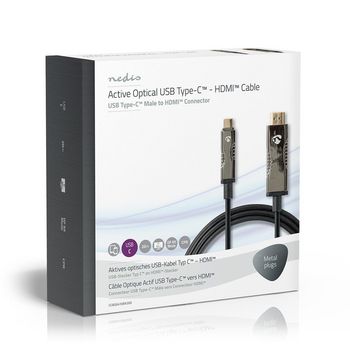 CCBG6410BK200 Actieve optische usb-kabel | usb-c™ male | hdmi™ connector | 18 gbps | 20.0 m | rond | p Verpakking foto