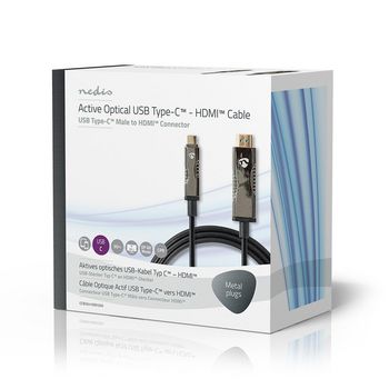 CCBG6410BK300 Actieve optische usb-kabel | usb-c™ male | hdmi™ connector | 18 gbps | 30.0 m | rond | p Verpakking foto