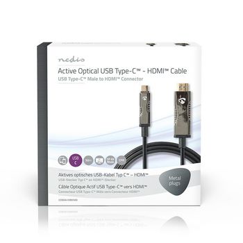 CCBG6410BK500 Actieve optische usb-kabel | usb-c™ male | hdmi™ connector | 18 gbps | 50.0 m | rond | p  foto