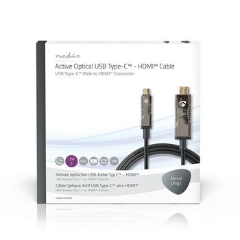 CCBG6410BK50 Actieve optische usb-kabel | usb-c™ male | hdmi™ connector | 18 gbps | 5.00 m | rond | p  foto