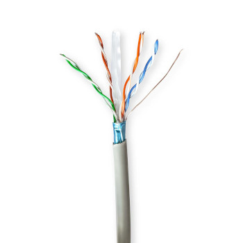 CCBG8522GY50 Netwerk kabel rol | cat6 | stranded | f/utp | cca | 50.0 m | binnenshuis | rond | pvc | grijs | gift