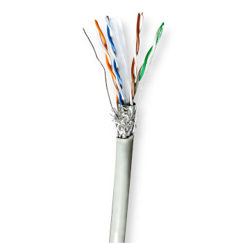 CCBG8524GY100 Netwerk kabel rol | cat6 | stranded | s/ftp | cca | 100.0 m | binnenshuis | rond | pvc | grijs | gif