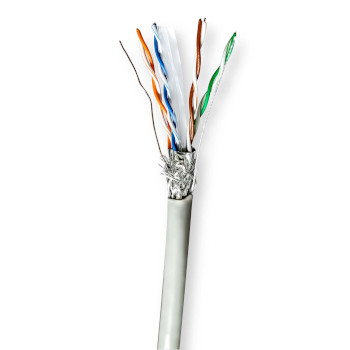 CCBG8524GY100 Netwerk kabel rol | cat6 | stranded | s/ftp | cca | 100.0 m | binnenshuis | rond | pvc | grijs | tre