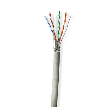 CCBG8524GY305S Netwerk kabel rol | cat6 | solid | s/ftp | cca | 305.0 m | binnenshuis | rond | pvc | grijs | trekdo