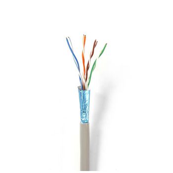 CCBGFTP5GY305S Netwerk kabel rol | cat5e | solid | f/utp | koper | 305.0 m | binnenshuis | rond | pvc | grijs | gif Product foto