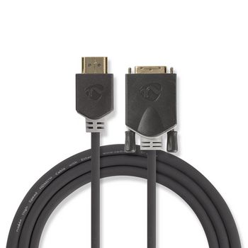CCBP34800AT20 Hdmi™ kabel | hdmi™ connector | dvi-d 24+1-pins male | 1080p | verguld | 2.00 m | recht 