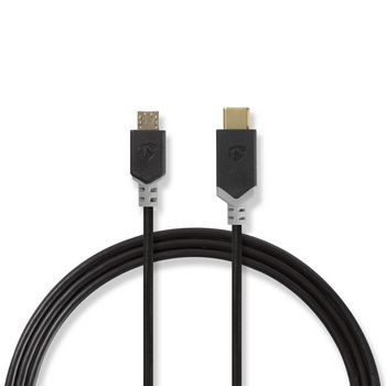 CCBP60750AT10 Usb-kabel | usb 2.0 | usb-c™ male | usb micro-b male | 480 mbps | verguld | 1.00 m | rond | pv Product foto