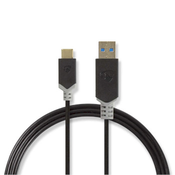 CCBP61600AT10 Usb-kabel | usb 3.2 gen 1 | usb-a male | usb-c™ male | 60 w | 5 gbps | verguld | 1.00 m | rond Product foto
