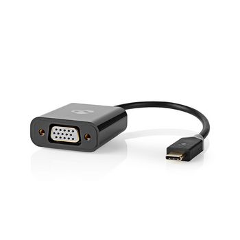 CCBP64851AT02 Usb-adapter | usb 3.1 | usb-c™ male | vga female 15p | 0.20 m | rond | verguld | pvc | antraci Product foto