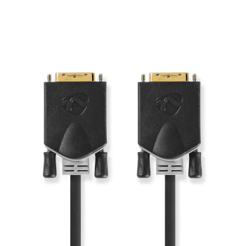 CCBW32000AT30 Dvi-kabel | dvi-d 24+1-pins male | dvi-d 24+1-pins male | 2560x1600 | verguld | 3.00 m | recht | pvc