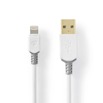 CCBW39300WT10 Lightning kabel | usb 2.0 | apple lightning 8-pins | usb-a male | 480 mbps | verguld | 1.00 m | rond Product foto