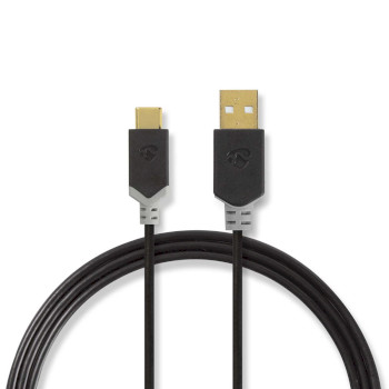 CCBW60601AT30 Usb-kabel | usb 2.0 | usb-a male | usb-c™ male | 480 mbps | verguld | 3.00 m | rond | pvc | an Product foto
