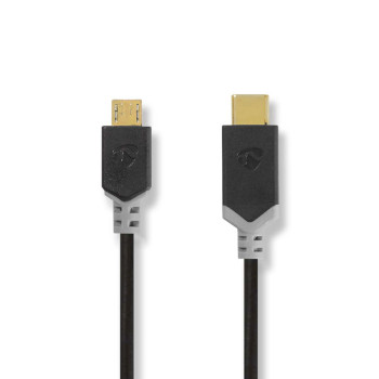 CCBW60750AT10 Usb-kabel | usb 2.0 | usb-c™ male | usb micro-b male | 60 w | 480 mbps | verguld | 1.00 m | ro Product foto