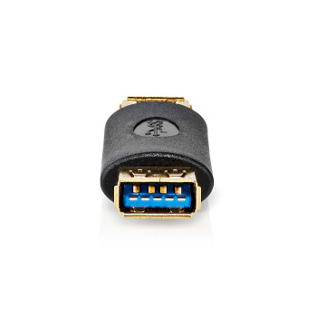 CCBW60900AT Usb-a adapter | usb 3.2 gen 1 | usb-a female | usb-a female | 5 gbps | rond | verguld | antraciet |  Product foto