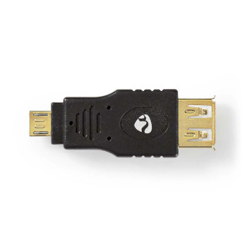 CCBW60901AT Usb micro-b adapter | usb 2.0 | usb micro-b male | usb-a female | 480 mbps | verguld | pvc | antraci