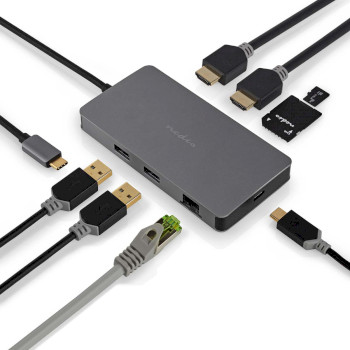 CCBW64250AT02 Usb multi-port adapter | 7-in-1 | usb 3.2 gen 1 | usb-c™ male | micro sd / rj45 female / sd /  Product foto