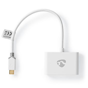 CCBW65960WT02 Usb multi-port adapter | 2-in-1 | usb 3.1 gen1 | usb-c™ male | 2x usb-a | 1000 mbps | 0.20 m |